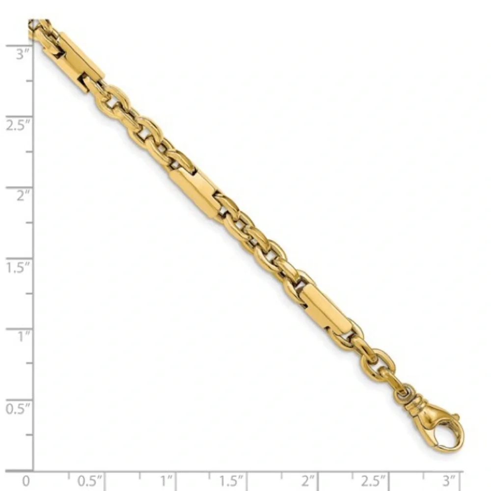 Leslie's 14K Men's Polished Fancy Link Bracelet